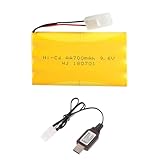 Cecicebb Batterie Ni Cd AA rechargeable 9,6 V 700 mAh avec connecteur Tamiya standard pour télécommande, jouets de voiture, camion, réservoir, batterie Nicd 9,6 V