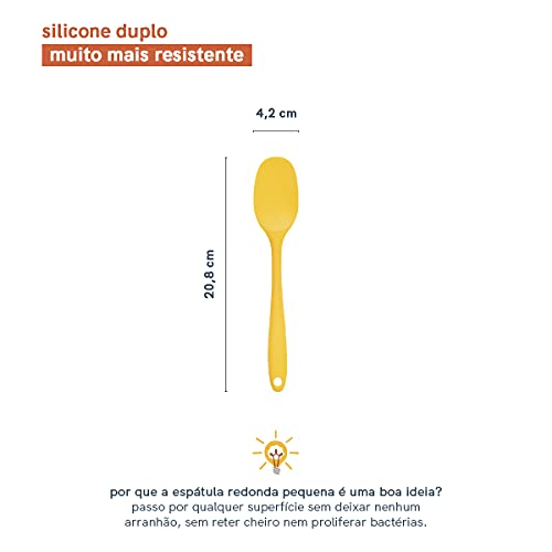 Espátula de Silicone Redonda Pequena - Oikos