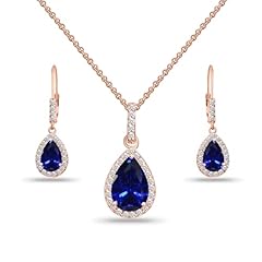 Created Blue Sapphire - Rose Gold