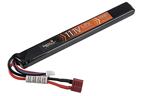 Lancer Tactical LiPo Airsoft Battery Compatible with Lancer AEG Airsoft (11.1V, 1000 mAh 3s 15C Stick Dean)
