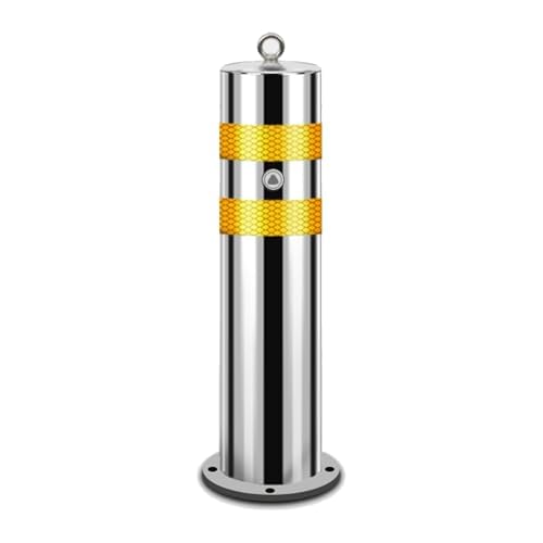 Stainless Steel Safety Bollards, Removable Security Posts for Driveway Protection and Traffic Control,Silver-60 * 13.3cm/23.6 * 5.2in 60*11.4cm/23.6*4.5in,Silver (1pcs)-60*11.4cm/23.6*4.5in