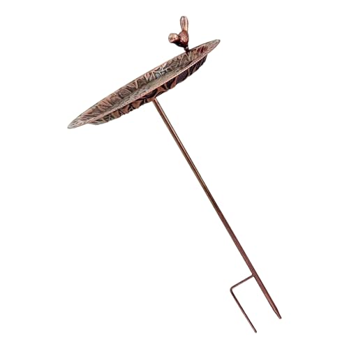 HXNH Bain d'oiseaux sauvages décoratif en fer pour décoration de jardin, vasque d'eau résistante au gel, convient pour les terrasses et les balcons, facile à nettoyer, bain d'oiseaux vintage