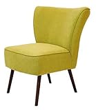 fauteuils années 1960  Casa Padrino Fauteuil de Salon rétro de Luxe Jaune Vert/Marron 63 x 72 x H. 77 cm – Fauteuil de Cocktail de des années 60