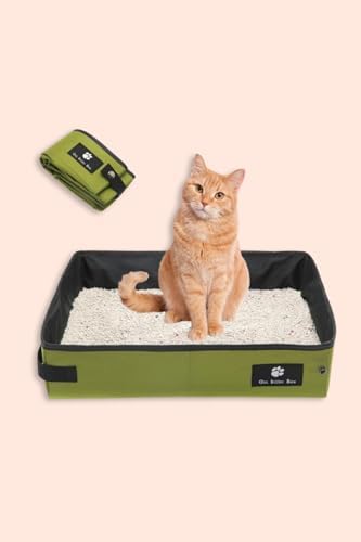 Taşınabilir Katlanabilir Su Geçirmez Kedi Tuvaleti Yeşil- - Görsel 3