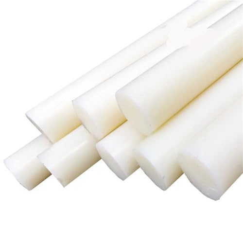 Barre résistante à l'usure en nylon blanc PA6 diamètre 15mm longue de 25cm