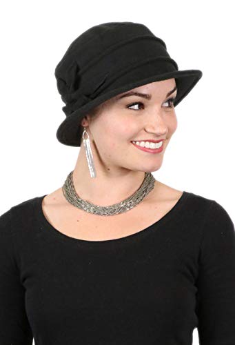 Fleece Flower Cloche Hat for Women Cancer Headwear Chemo Ladies Head Coverings