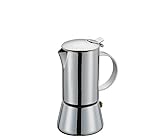 Cilio Espressokocher Aida, 2 Tassen, Edelstahl, Induktion geeignet, Edelstahl Poliert