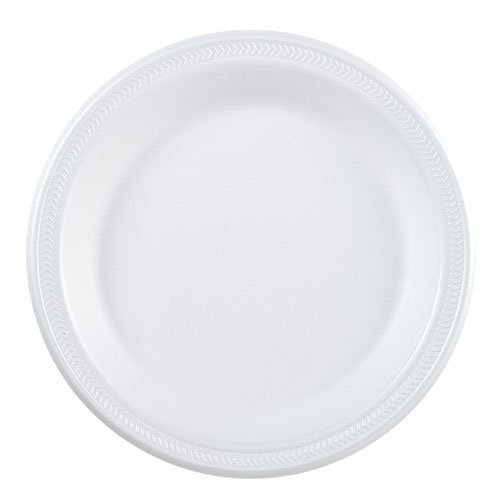 Nicole Home Collection 9" | White | Pack of 100 Foam Plates, 9 inch Plate/100 ct (00960)