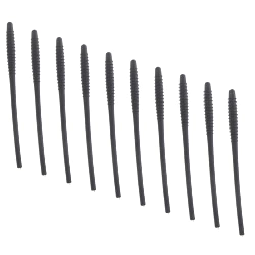 FOMIYES 10pcs Spectacle Temples Replacement Temple Sleeves Silicone Tube Temple Tips Soft Eyeglass Temple Tips Glasses Temple Tube Tips Anti-Slip Glasses Tips Black