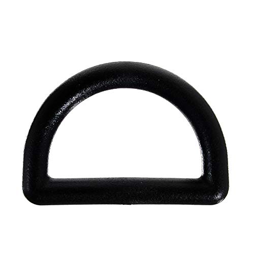 West Coast Paracord Plastic D-Rings Black Finish for Crafting and Utility Projects (1 Inch, 5 Pack)