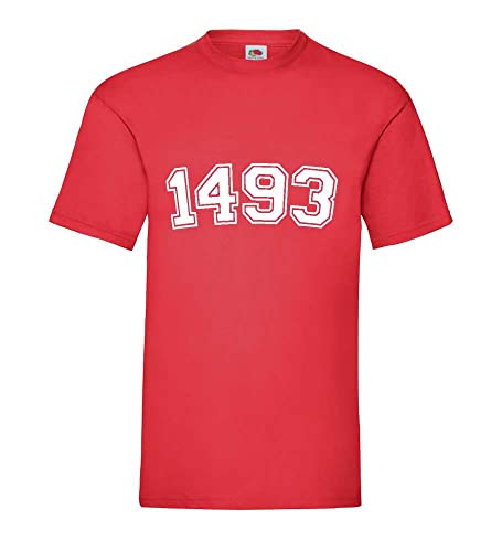 T-shirt pour homme rouge XXXL en coton confortable pour le quotidien