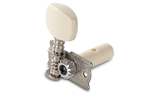 Gewa Machine Heads Small Body Folk Guitar Nickel Plated Finish, for Nylon Strings, Cream Coloured Synthetic Buttons (545462)
