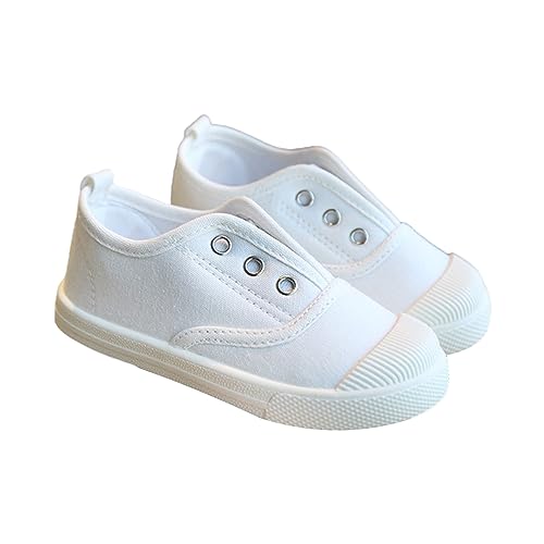 1 to 9 Years Girls Boys Slip On Canvas Sneaker, Kids Low Top Casual Fashion Shoes, Comfy Lace-Up Walking Shoes