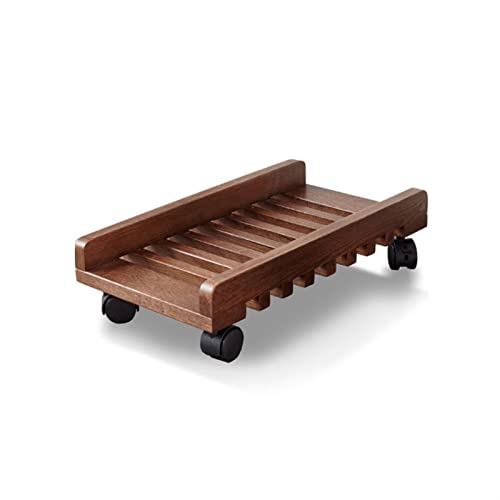 Soporte para CPU TOMYEUS con ruedas y estructura de madera miniatura 1