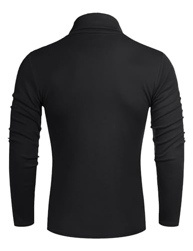Men's Slim Fit Lightweight Turtleneck Pullover Sweater Casual Knitted Top2