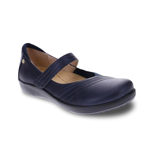 Timaru Women's Orthotic Bunion Friendly Mary Janes with Arch Support - Comfortable Leather Upper and Removable Footbed