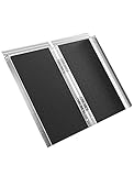 Non Skid Foldable Wheelchair Ramp 2FT, 800 lbs Weight Capacity, Portable Folding Aluminum Ramp for...