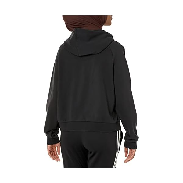 adidas,Essentials Logo Hoodie (Relaxed FIT),Black/Black,2XST - Image 3