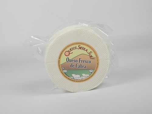 Queso Fresco de Cabra SIERRA SUR, Queso entero de 2,7 Kg, Queso fresco prensado, enzimático y a media sal. Queso fresco de cabra artesano elaborado en Jaén
