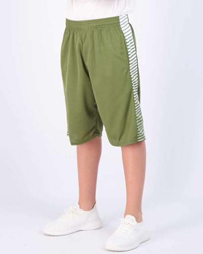 Image of 5 Pack Boys' Mesh Athletic Shorts Basketball Kids Soccer Sports Pockets