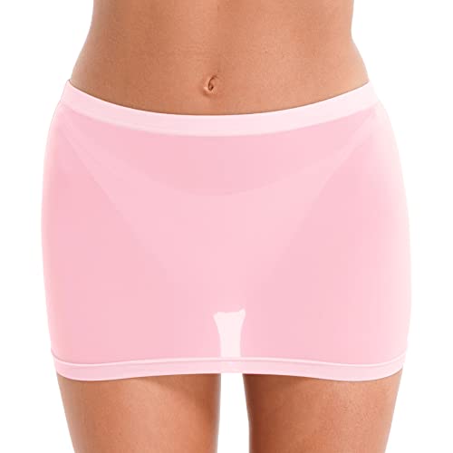 Women See-Through Short Mini Micro Skirt Elastic Sheer Low Waist Tight Skinny Pencil Bodycon Skirt