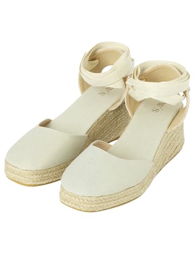 Women'secret Sandalias Esparto Dorado Plataforma