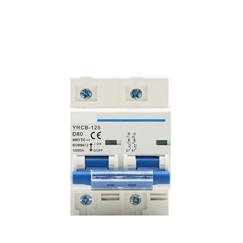 TOCOLA 1PCS 2P AC 230V MCB Circuit Breaker Micro Main Switch D Curve Main Switch 80A 100A 125A YRCB-125 (Size : 2P-23, Color : 80A)