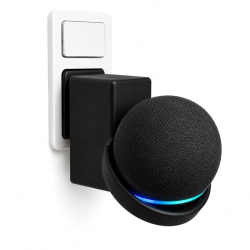 Suporte de tomada Para Smart Speaker Alexa Echo Dot Amazon 5 e 4 Geração Preto