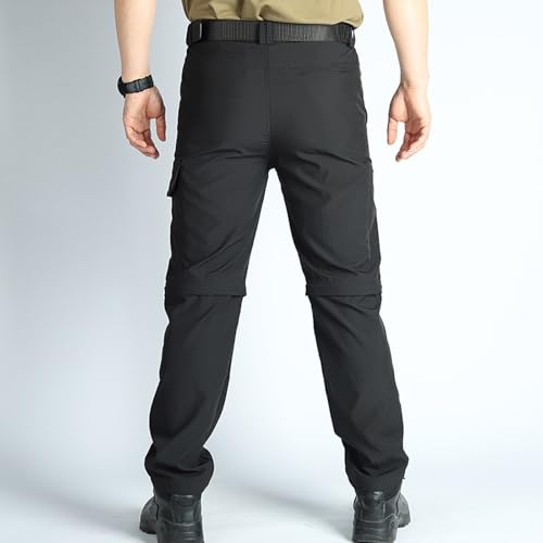 Mens Hiking Convertible Pants with Zipper Pockets Quick Dry Waterproof Fishing Safari Cargo Pants Camping Outdoor3