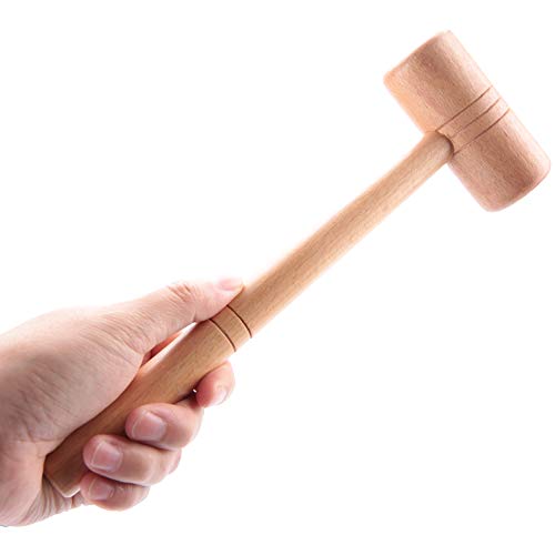 Jewelry Hammer, Jewelry Mini Hammer Double Faced Wooden Mallet Repair Making DIY Jeweler Tool for Gold Silver Platinum