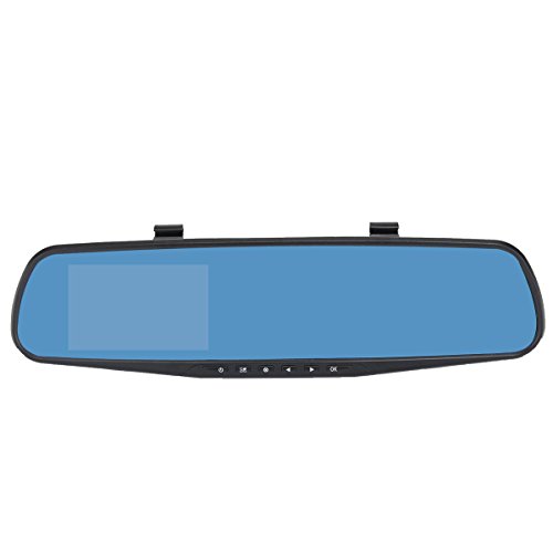 Caméra rétroviseur voiture 720P miroir DVR enregistreur écran 4 pouces objectif grand angle