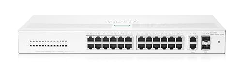Image of HPE Networking Instant On Switch Series 1430 26-Port Gb Unmanaged Layer 2 Ethernet Switch | 26x 1G | 2X SFP Uplink Ports | Fan-Less | US Cord (R8R50A#ABA)