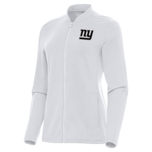 Antigua Women's White New York Giants Continual Full-Zip Jacket