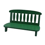  BESTonZON Elegante Modelo de Sofá de Madera en Miniatura con Diseño de Casa Vintage Accesorios para Fotos Color Verde 1 Pieza