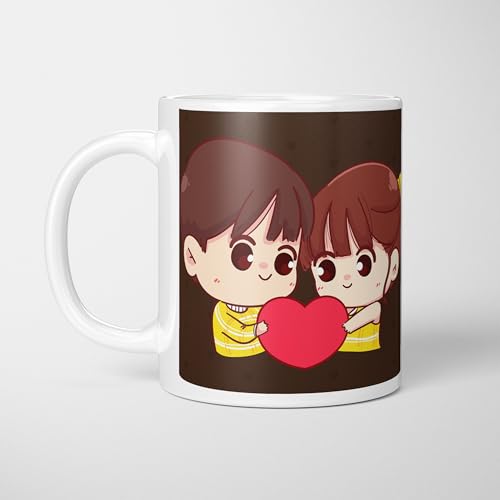 Image of NH10 Designs Raksha Bandhan Gifts Printed Mug with Keychain Best Rakhi Combo Gift for Brother & Sister Rakshabandhan Return Gifts for Sister White 350ml Coffee Mug(Pack of 5)(Combo Set)(RMCKRCG504)