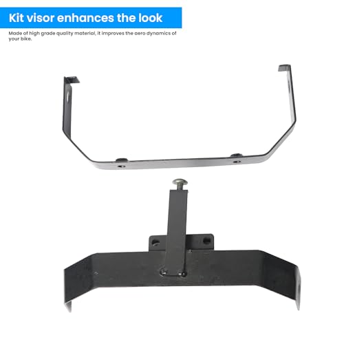 TVS Kit Visor Windshield Raider, Front Headlight Visor Bike Wind Deflectors Windscreen Glass Black Protector Superior ABS/PC Plastic |Visor for Bike | - Black