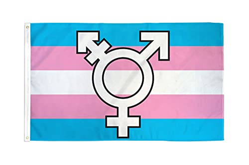 AZ FLAG - Flagge Transgender Mit Symbol - 150x90 cm - Intersexuelle Fahne 90 x 150 Cm Feiner Polyester - Flaggen
