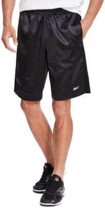 Reebok Men Regular fit Satin Basketball Shorts XL / 9 Black Solid