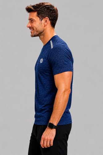Image of Gym T Shirt for Man Half Sleeve | Quick Dry Sports Regular Fit Tshirt for Men | Breathable Gym Activewear Workout T Shirts for Men
