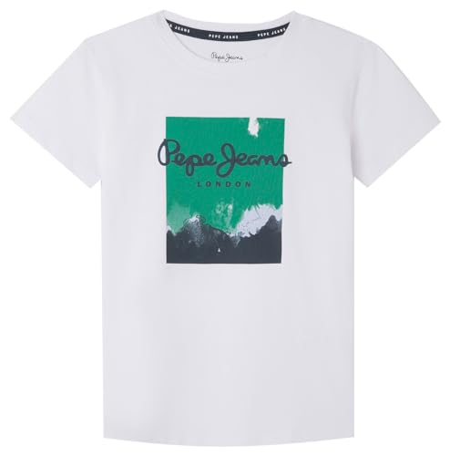 Camiseta Pepe Jeans Rafer Niño, Blanco (White), 6 Años