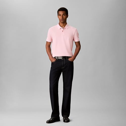 Image of Calvin Klein Men's Liquid Touch Polo Stripe with UV Protection