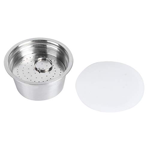 Stainless Steel Refillable Reusable Coffee Capsule Cup Suitable for Coffee Maker Stainless Steel Capsules (White) - Image 2