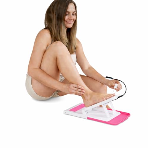 Stedi Pedi - Professional Home Pedicure Kit - Includes Task Light - Paint Nails with Ease Using Pedi Assistant Tool - DIY for Women of All Ages (Pink))