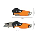 Fiskars Uniwersalny nóż składany, długość 17 cm, stal nierdzewna/plastik, czarny/pomarańczowy, CarbonMax, 1027224