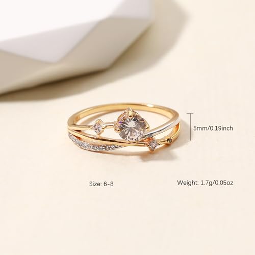 925 Sterling Silver X Criss Cross Promise Rings for Women Mother Daughter 14K Gold Plated Cubic Zirconia Eternity Engagement Wedding Band Ring Jewelry Birthday Christmas Halloween Gifts4