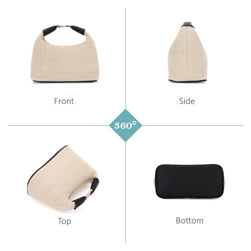 Fecialy Straw Bag for Women Small Raffia Purses Summer Beach Crossbody Bag Vacation Straw Woven Handbag 20254