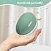 BEZOX Nano Glass Foot File Callus Remover with Cover – Gentle Glass Foot Pumice Stone, Effective Feet Scrubber for Dead Skin, and Portable Pedi Egg Foot Care Tool - Green
