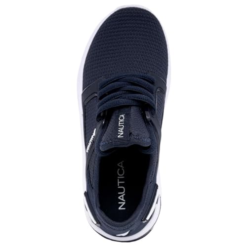 Nautica Kids Boys Girls Lace Up Sneaker Comfortable Tennis Running Shoes-Arano Boys-Navy White Size-13 thumb #3