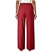 Womens Linen Palazzo Pants Summer Fashion 2026 High Waisted Wide Leg Drawstring Flowy Beach Lounge Trousers with Pockets Red