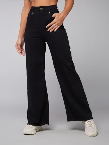 Image of Dolce Crudo Boot Cut High Rise Cropped Jeans for Women